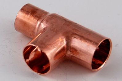 2x Kupferfitting Reduzier-T-Stück 12-12-10 mm 5130 Lötfitting copper fitting CU