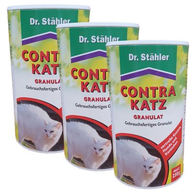 3 x DR. Stähler Contra Katz Granulat, 250 g