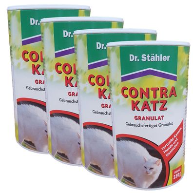 4 x DR. Stähler Contra Katz Granulat, 250 g