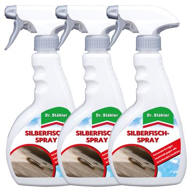 3 x DR. Stähler Silberfisch-Spray, 500 ml