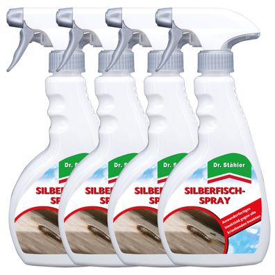4 x DR. Stähler Silberfisch-Spray, 500 ml