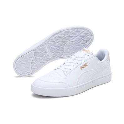 Puma Herren Shuffle Fashion Sneaker | White - White - Puma Team Gold