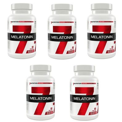7 Nutrition Melatonin 5mg 5x60 Kapseln (Besserer Schlaf), hochdosiert