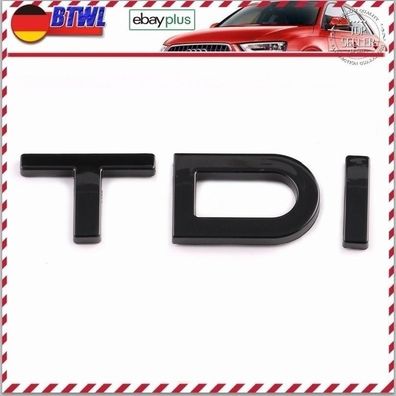 Auto schwarz Kofferraum TDI Logo TDI Abzeichen TDI Emblem TDI Badge für AUDI