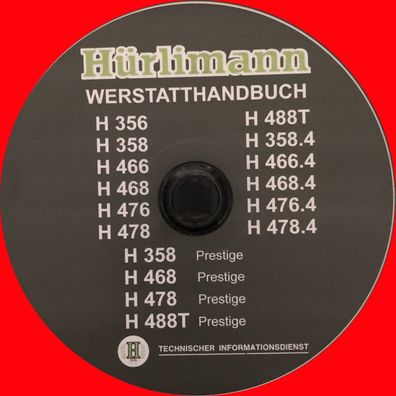 Werkstatthandbuch Hürlimann H356 H358 H466 H468 H476 H478 H488T H358.4 H358 Prestige