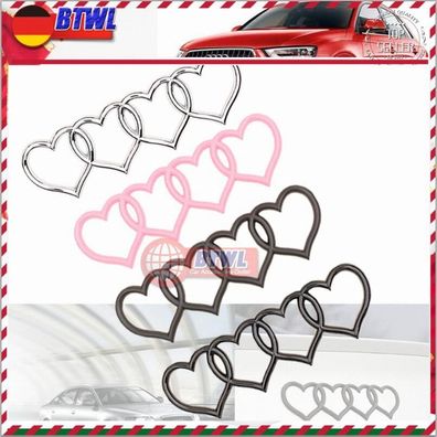 Modifikation Herzförmig Abzeichen Zeichen Emblem Insignien Aufkleber für Audi s3