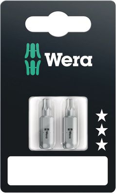 Wera 867/1 Z TORX® BO Bits mit Bohrung SB, TX 10 x 25 mm, 2-teilig