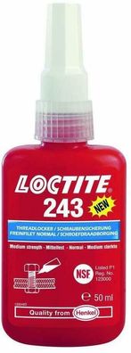 Loctite 243 Schraubensicherung mittelfest 50 ml, deutsche Ware