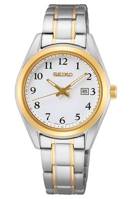 Seiko Damen-Armbanduhr mit Saphirglas Bicolor SUR466P1
