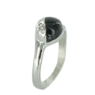 Skagen Damen Ring silber schwarz Zyrkonia JRSB021 S6 Gr. 52 (16,5) NEU
