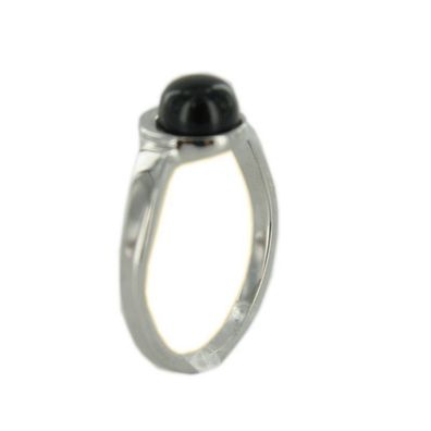 Skagen Damen Ring silber schwarze Achat Perle JRSB022 NEU