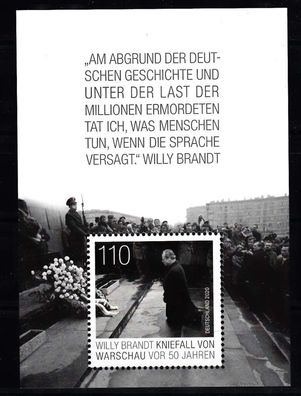 Bund 2020 Block 87 Willy Brandt, postfrisch