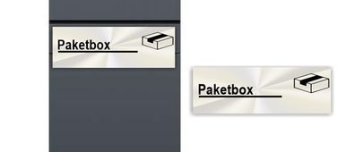 Paketbox Aufkleber mit Wunschtext Paket Box Kennzeichnung mit Wunschname (R86/11