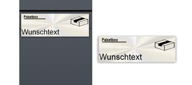 Paketbox Aufkleber mit Wunschtext Paket Box Kennzeichnung mit Wunschname (R86/10