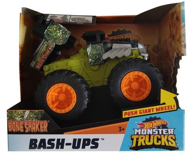 Mattel Hot Wheels GDR83 - Monster Truck 1:64, BASH-UPS Bone Shaker Actioncar für