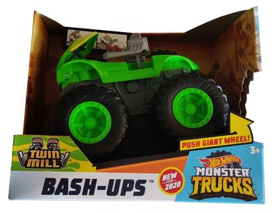 Mattel Hot Wheels GKD32 - Monster Truck 1:64, BASH-UPS Twin Mill Actioncar für K
