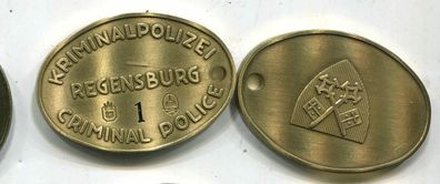 Polizei Dienstmarke Kriminalpolizei Regensburg Göde Replik (zu6)