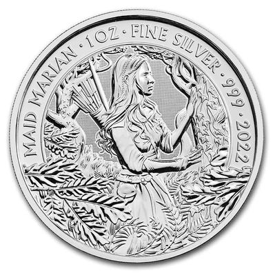 Royal Mint Maid Marian 2022 Mythen und Legenden 1 oz 999 Silber Feinsilber (2)