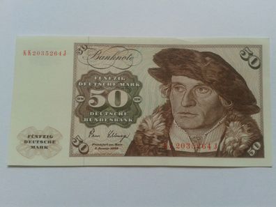 Original 50 Mark 1980 Banknote 50 D-Mark Deutsche Bundesbank unc. bankfrisch KK...