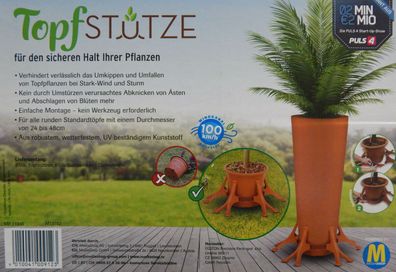 Topfstütze Universal 24 bis 48cm umfang flexibler Umfallschutz für Topfpflanzen