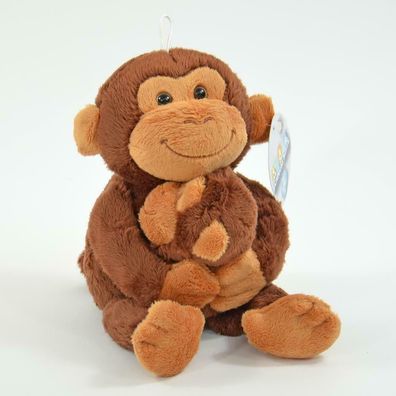 KÖGLER Plüsch Affe Mama mit Baby Äffchen Kuscheltier Schmusetier 17 cm NEU