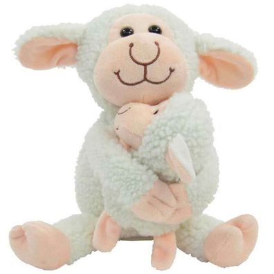 Plüsch Schaf mit Baby BONNIE & FINA plappert alles nach Labertier Kögler 23 cm