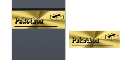 Paketbox Aufkleber mit Wunschtext Paket Box Kennzeichnung mit Wunschname (R86/9)