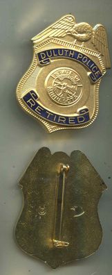 Polizei Brustabzeichen USA Duluth Police Retired Göde Replik (zu50)