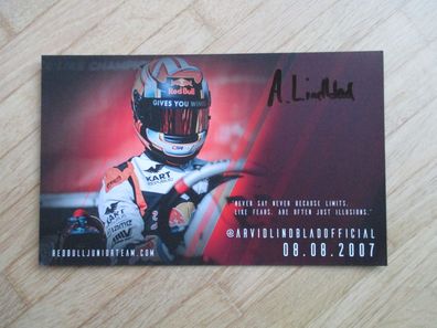 Red Bull Junior Team - Arvid Lindblad - handsigniertes Autogramm!!!