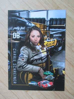 Formel 4 ADAC GT-Masters Audi Rennfahrerin Carrie Schreiner - handsign. Autogramm!!