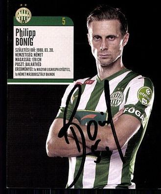 Philipp Bönig Ferencvaros Budapest 2013-14 Original Signiert + A 87212