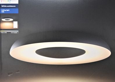 Philips Hue White Amb. LED-Deckenleuchte Still inkl. Dimmschalter, schwarz * A