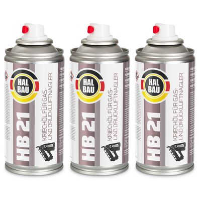 Rostlöser Kriechöl Waffenöl Spray-Dose 150ml 3x für Druckluft- & Gasnagler HB21