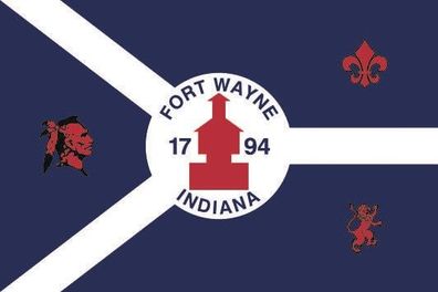 Fahne Flagge Fort Wayne (Indiana) Premiumqualität