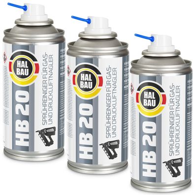 Reinigungsspray für Gasnagler Druckluftnagler 150ml 3x für Gasnagler HB20