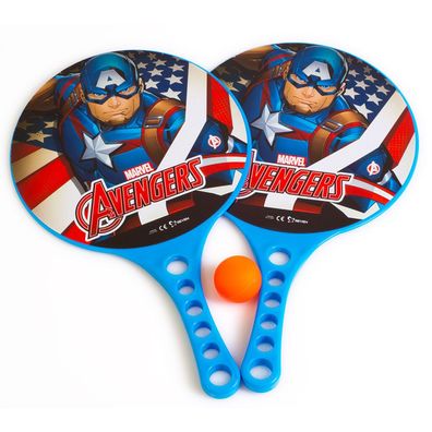 Marvel Avengers Beachball Set Captain America Strand Ball Schläger Tennis Game