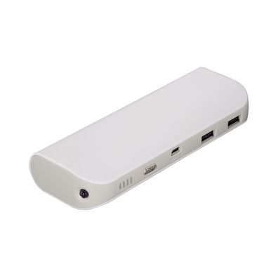 Hama Power Pack "Pipe", 10400 mAh PowerBank, Weiß externer Akku - tragbar + LED