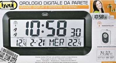 Trevi OM 3528 D Wanduhr, Weiß, 25 x 45 x 8 cm, Uhr * A