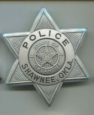 Polizei Brustabzeichen USA Shawnee Oklahoma Police Göde Replik (zu77)