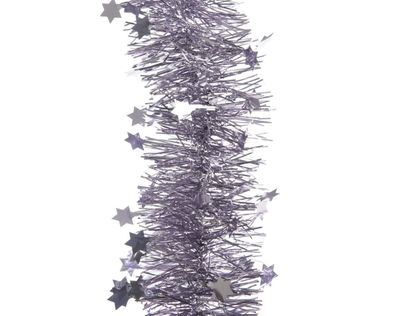 Lametta-Sterngirlande glanz/ lila mist 270 cm