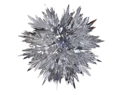 Lametta Dekostern-Hänger silber