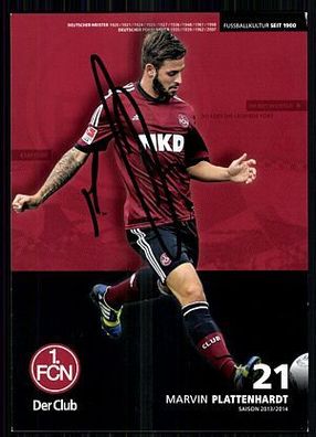 Marvin Plattenhardt 1 FC Nürnberg 2013-14 Original Signiert + A 87589
