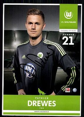 Patrick Drewes VFL Wolfsburg 2012-13 Original Signiert + A 87545