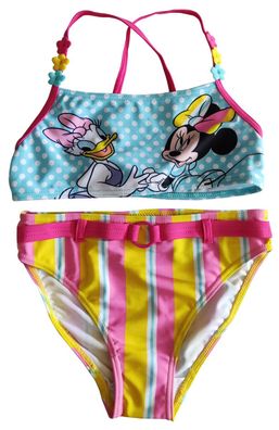 Disney Minnie Maus Daisy Duck Badeanzug Bikini 2-teilig Türkis Rosa mit Punkten
