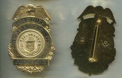 Polizei Brustabzeichen USA Arapahot County Sheriff Göde Replik (zu99)