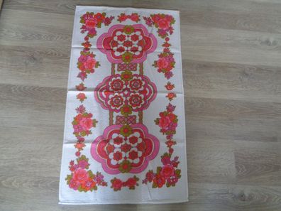 Handtuch mit Blumendruck-Baumwolle -Blumendruck rosa/ rot
