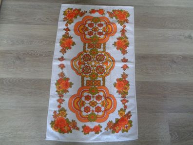 Handtuch mit Blumendruck-Baumwolle -Blumendruck orange