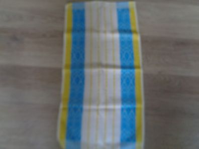 Handtuch DDR-Baumwolle -Frottana blau gelb gestreift