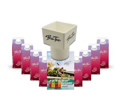 Capital BraTee 8er Set Eistee Granatapfel Pomegranate 750ml Ice tea + Gratis Ge