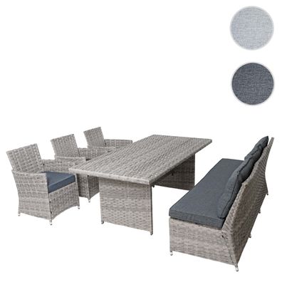 Poly-Rattan Sitzgruppe HWC-G59, Gartengarnitur Sofa Lounge-Set, 200x100cm